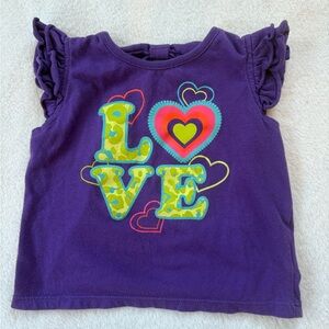 Kidgets Purple Love Design Kids Tee